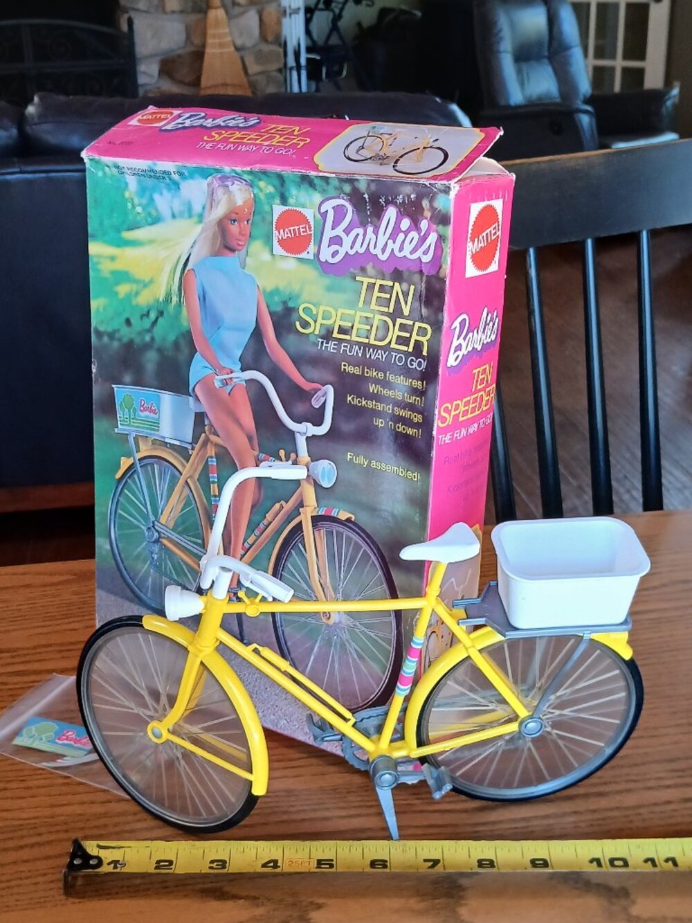 1973 Barbie Ten Speeder Bicyle With Basket & Original Box